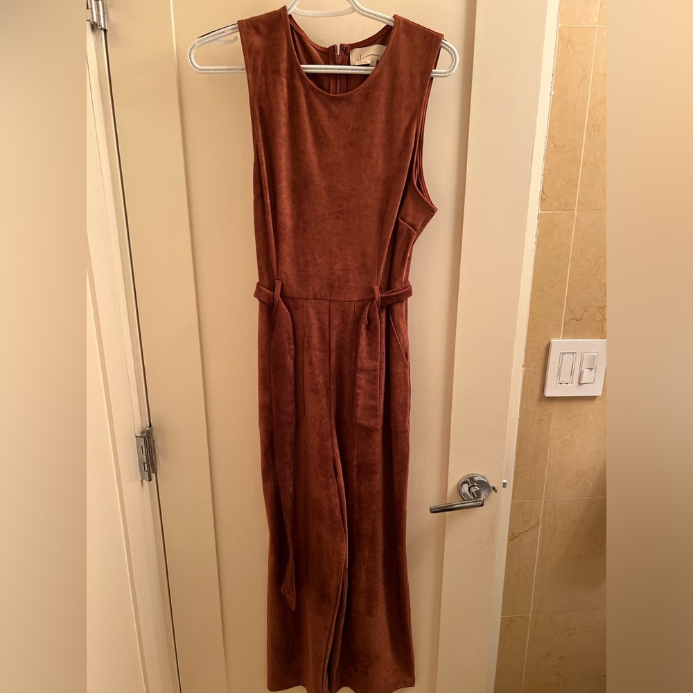 Suede jumpsuit with bell bottoms! Super cute with a sweater or turtle neck!